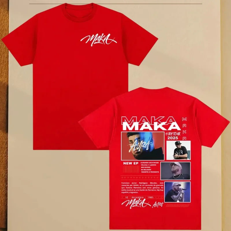 Camiseta Tour Maka Aura 2025 - T-Shirt Retro Streetwear Unisex
