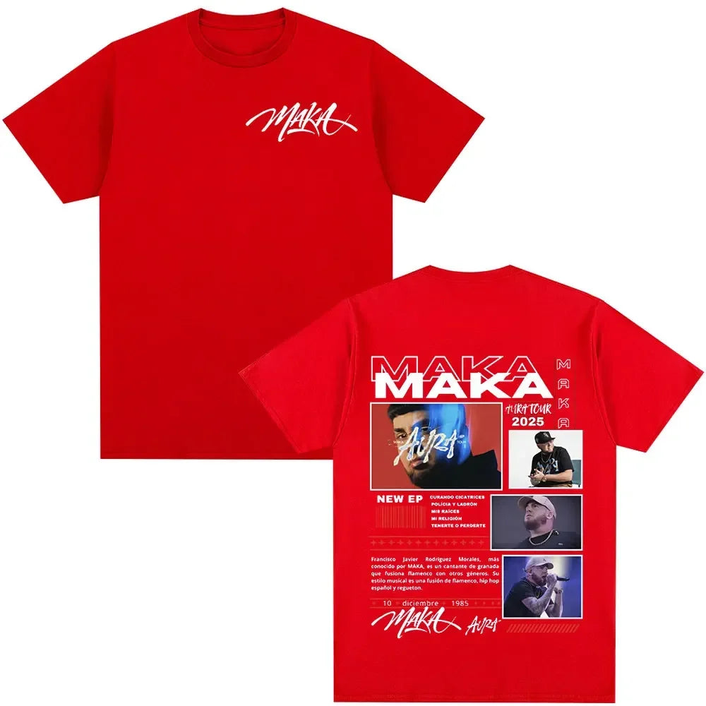 Camiseta Tour Maka Aura 2025 - T-Shirt Retro Streetwear Unisex