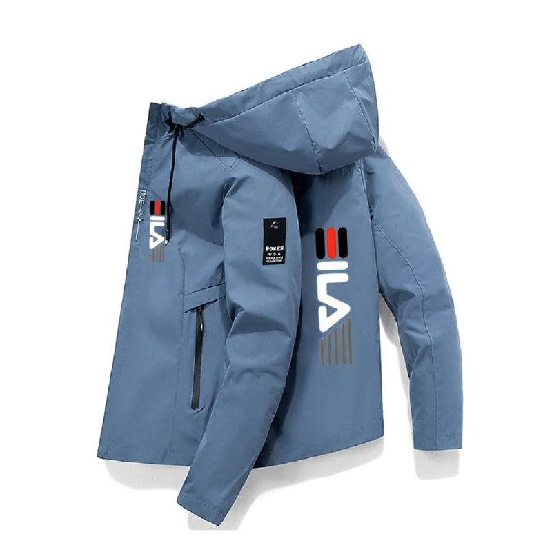 Chaqueta Deportiva con Capucha para Hombre - Impermeable y Transpirable