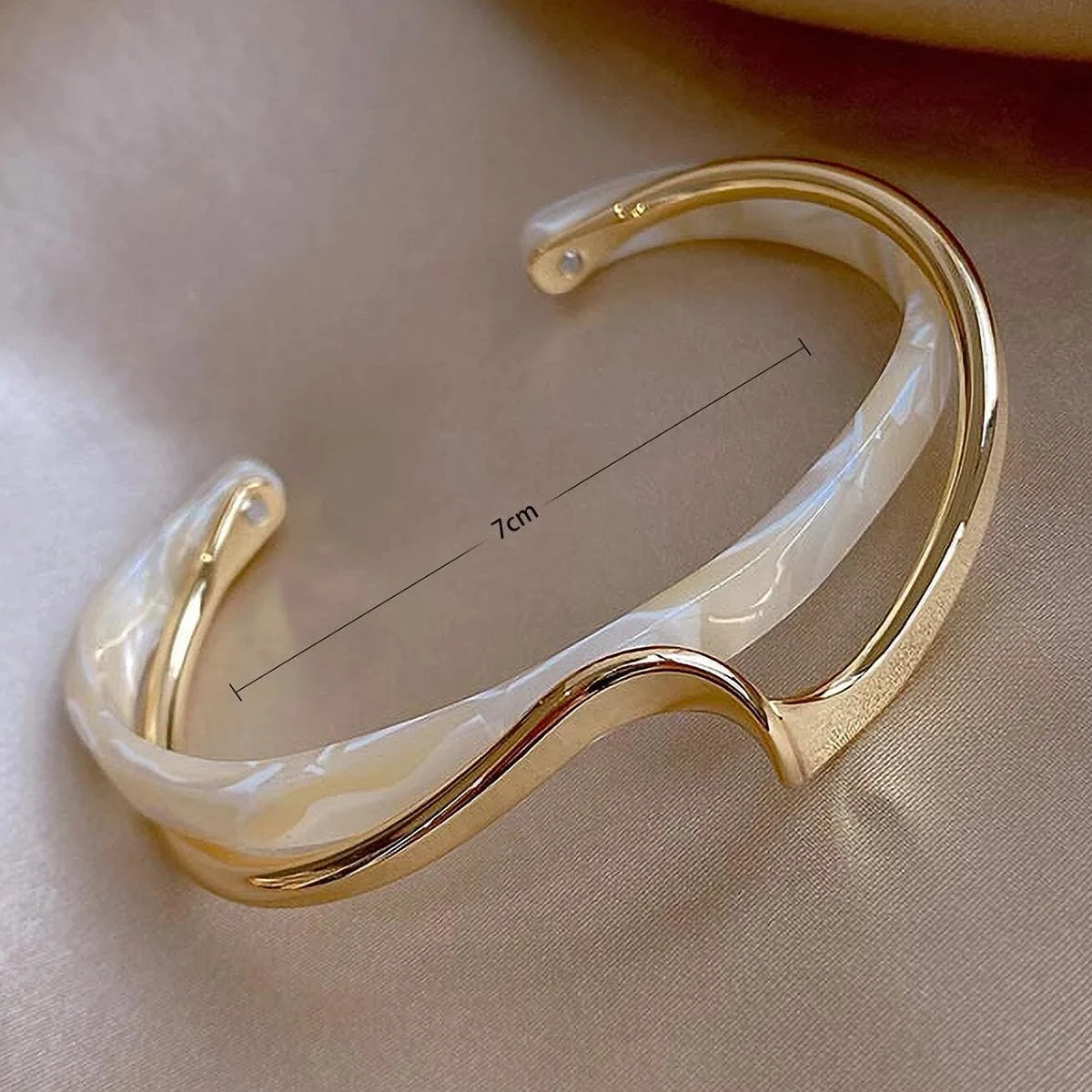 Gold Titanium Steel Bracelet - Zircon Inlaid Classic Design