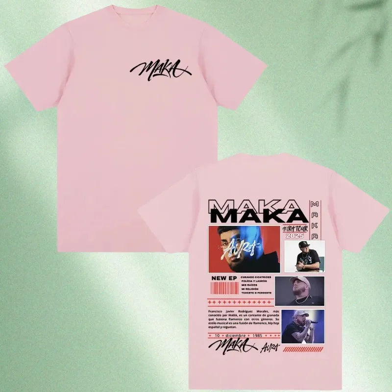 Camiseta Tour Maka Aura 2025 - T-Shirt Retro Streetwear Unisex