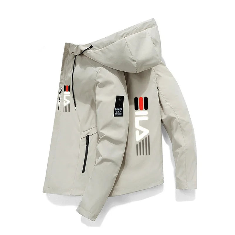Chaqueta Deportiva con Capucha para Hombre - Impermeable y Transpirable