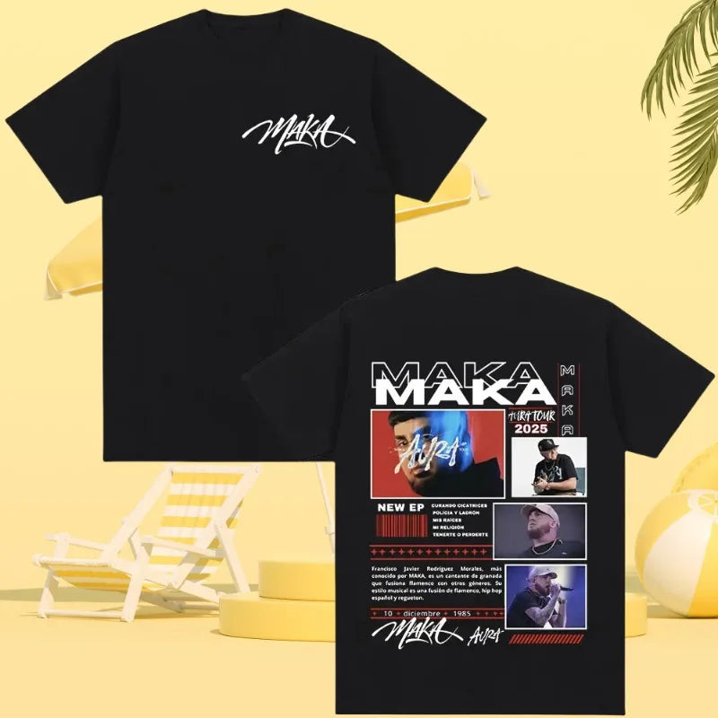 Camiseta Tour Maka Aura 2025 - T-Shirt Retro Streetwear Unisex