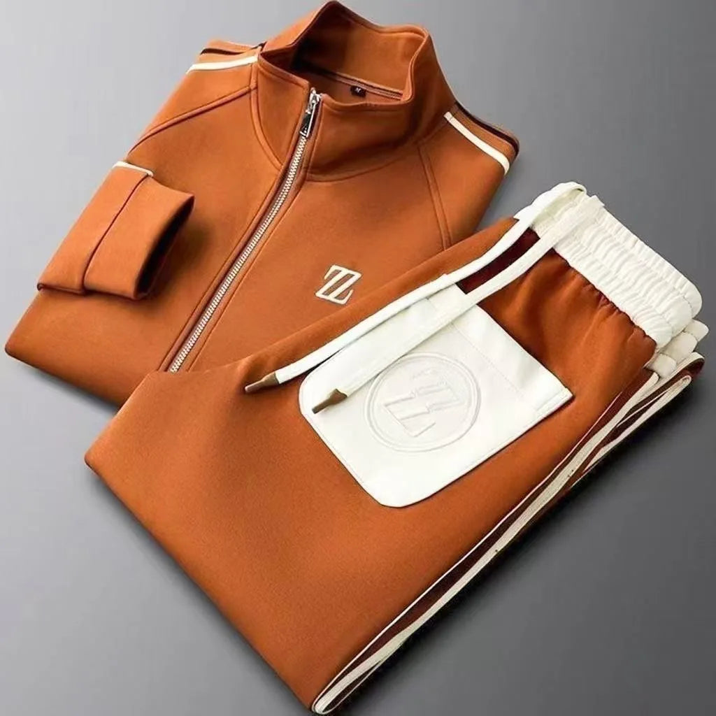 Conjunto Deportivo Hombre 2 Piezas - Chaqueta y Pantalón Bordado 2025