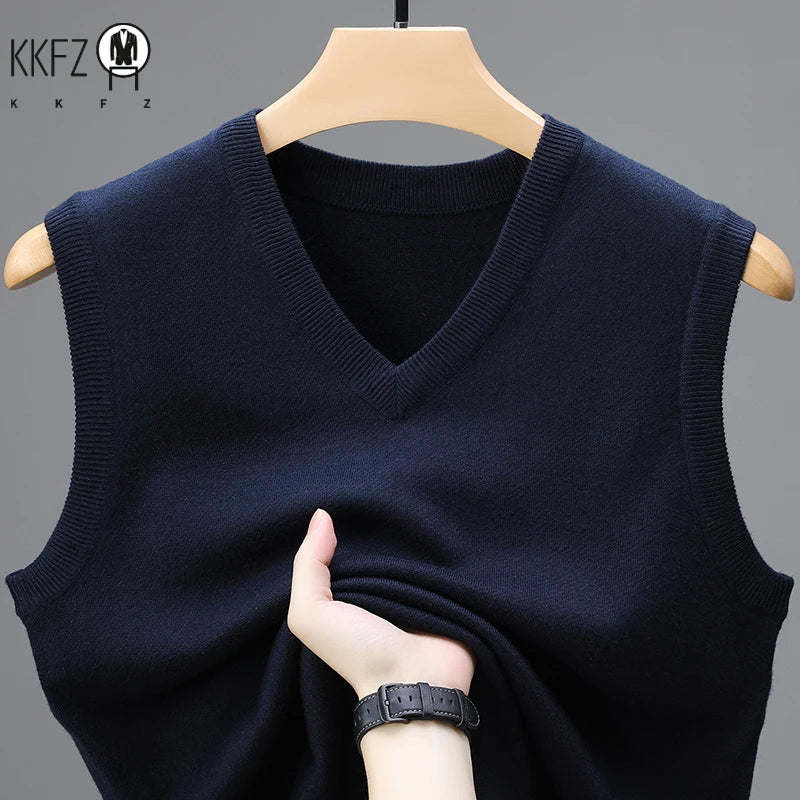 Chaleco Casual para Hombre - Suéter Sin Mangas Cálido Otoño Invierno 2025