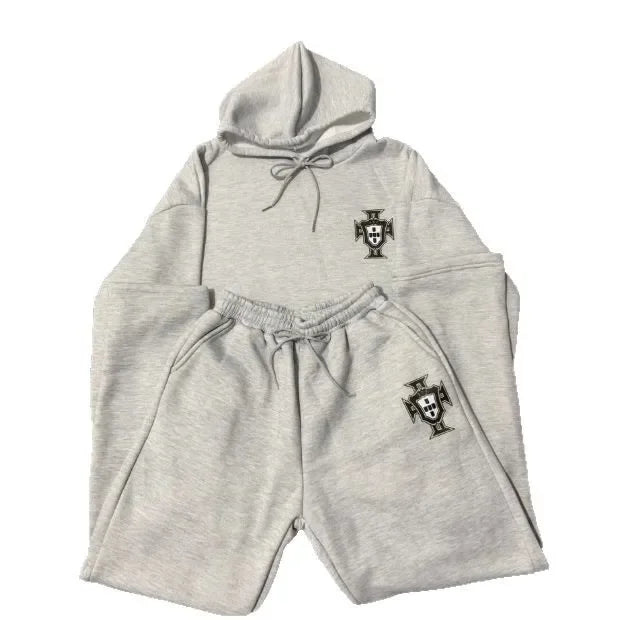 2025 American Hip-Hop Goth Trend Men Long-Sleeved Hooded Clothing High Street Suit For Men Fashion Streetwear Retro Sportswear