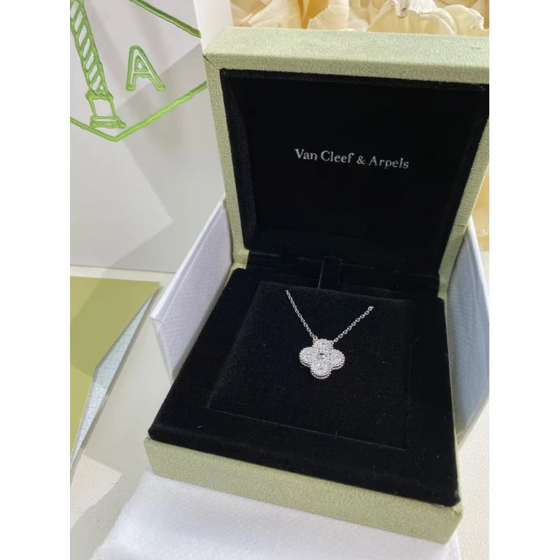 Four Leaf Clover Necklace - Titanium Steel Diamond Jewelry