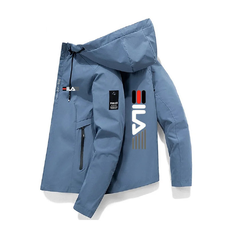Chaqueta Deportiva con Capucha para Hombre - Impermeable y Transpirable