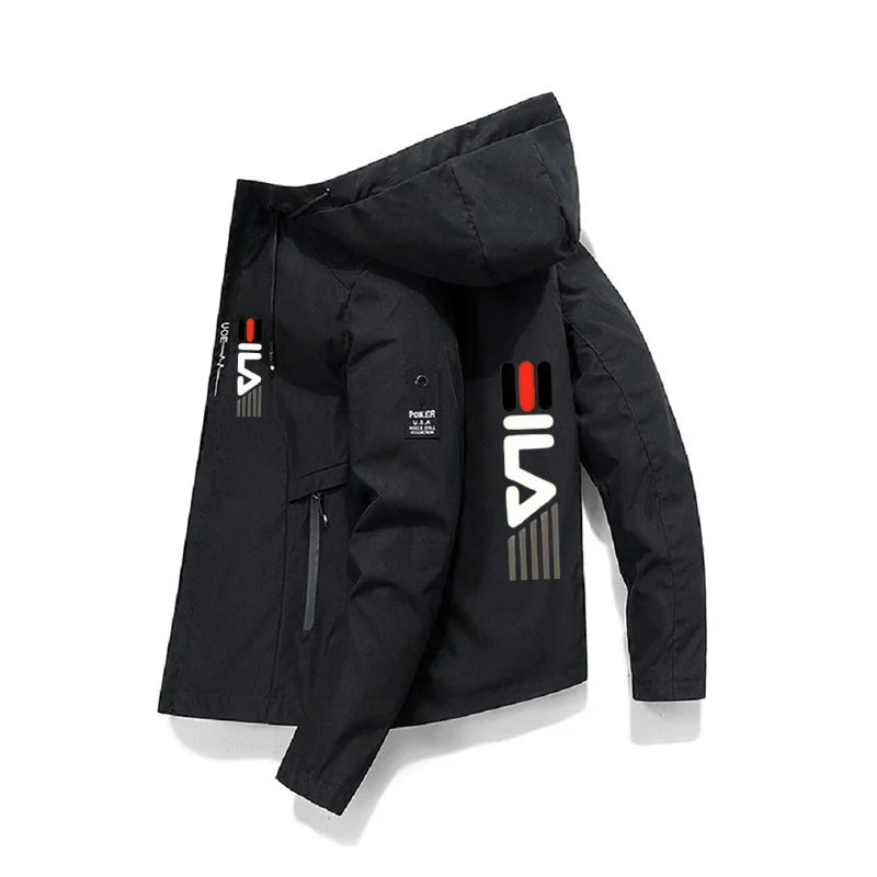 Chaqueta Deportiva con Capucha para Hombre - Impermeable y Transpirable
