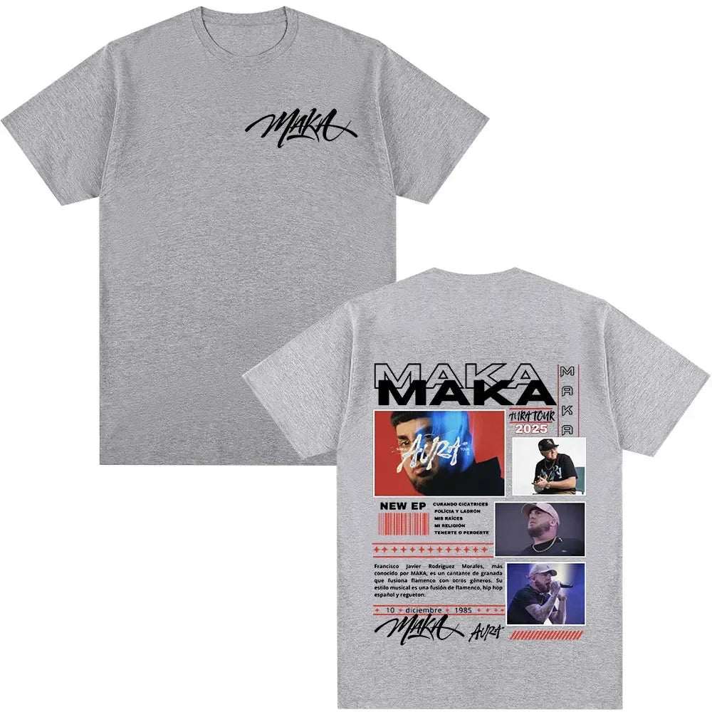Camiseta Tour Maka Aura 2025 - T-Shirt Retro Streetwear Unisex