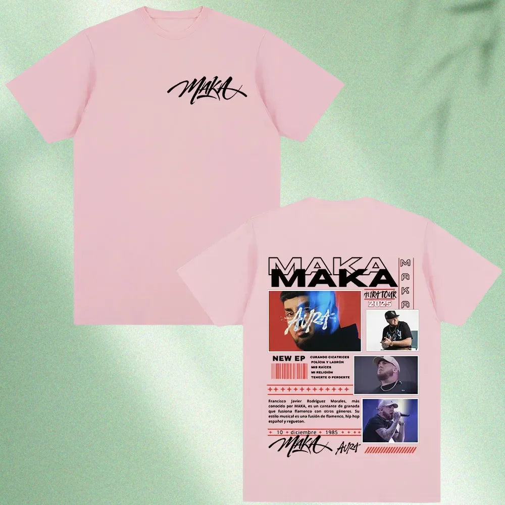 Camiseta Tour Maka Aura 2025 - T-Shirt Retro Streetwear Unisex