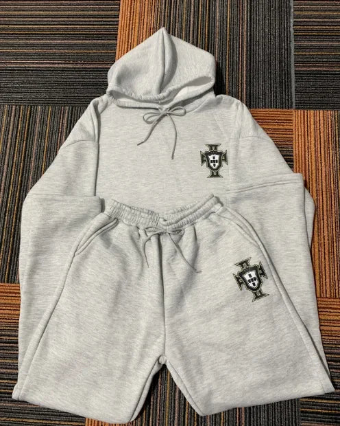 2025 American Hip-Hop Goth Trend Men Long-Sleeved Hooded Clothing High Street Suit For Men Fashion Streetwear Retro Sportswear